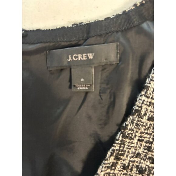 J. Crew Womens Tweed Sleeveless Dress Black & White size 0 - Picture 6 of 7